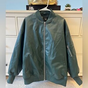 Boohoo Women’s Green Bomber Jacket